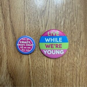 One Direction Button Pin Set